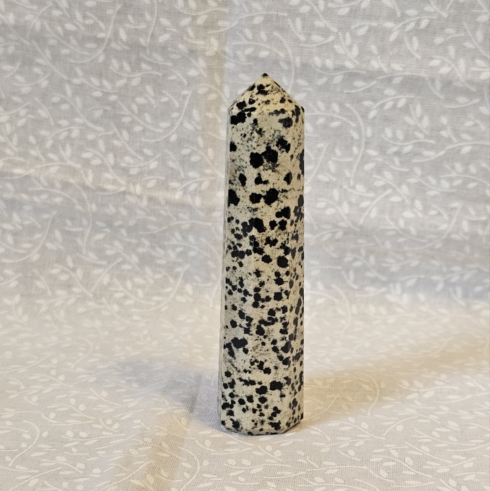 Dalmatian Jasper Crystal Tower